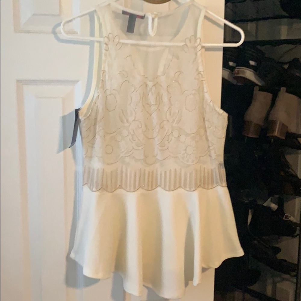 Detailed peplum tank